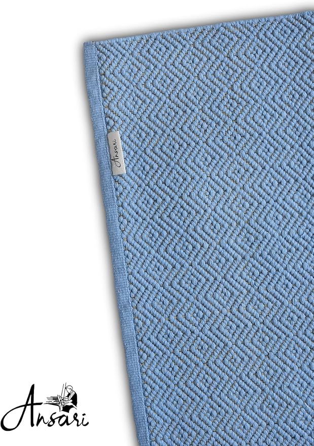 Craftyansari Handwoven Cotton Yoga Mat, Natural, 72 x 24 Inches, Fair Trade, Soft Absorbent Surface for Exercise, Workout, Meditation
