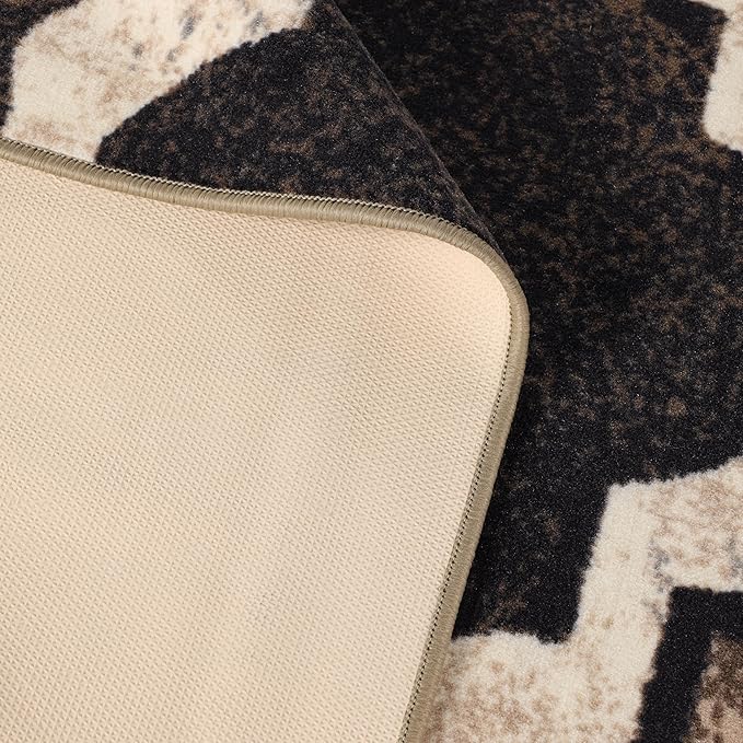 Superior Indoor Area Rug, Plush Carpet Cover, Perfect for Kids or Pets, Hallway, Entryway, Living Room, Dining, Bedroom, Office, Kitchen, Modern Geometric Trellis, Viking Collection, 12' x 18', Ivory