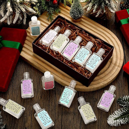 30 Pcs Thank You Gifts for Coworker Mini Hand Sanitize Gel Bulk Scent Hand Sanitizer Travel Size Inspirational Appreciation Gifts for Christmas Party Supplies Friends Teacher Employee