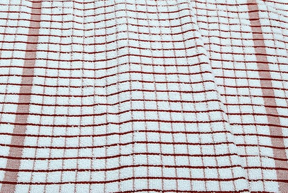 AMOUR INFINI Kitchen Towels Set of 4 - Highly Absorbent, Super Soft Terry Cotton 20x28 Inch Dish Towels with Hanging Loop - Hand & Tea Towels for Cleaning & Drying Dishes (Rust)