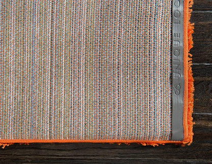 Unique Loom Solid Shag Collection Area Rug (3' 3" x 5' 3" Rectangle, Tiger Orange)