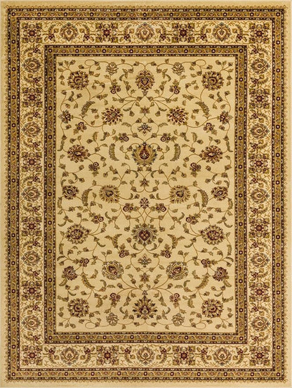 Rugs.com Aditi Collection Rug – 9' x 12' Cream Low Rug Perfect for Living Rooms, Large Dining Rooms, Open Floorplans