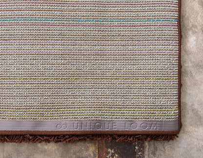 Unique Loom Solid Shag Collection Area Rug (2' x 3' 1" Rectangle, Chocolate Brown)