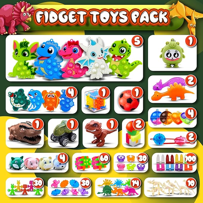 1000+ Party Favors for Kids, Fidget Toys Bulk Pack,Prize Box, Goodie Bag & Pinata Stuffers for Classroom Rewards and Carnival Prizes