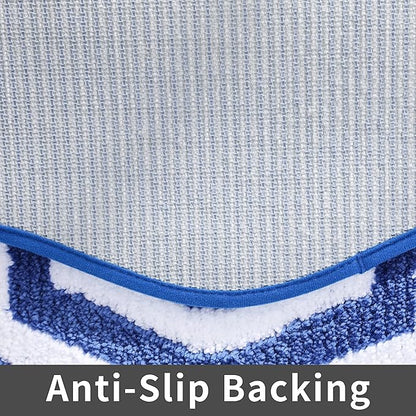 COSY HOMEER Extra Thick Bath Linen Sets Rugs - Anti-Slip Bath Mats Soft Plush 100% Strong Polyester Living Room Bathroom Water Absorbent(Blue,20x32 - Inches)