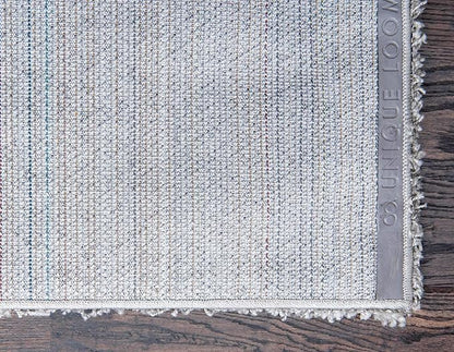 Unique Loom Solid Shag Collection Area Rug (7' 1" x 10' Rectangle, Cloud Gray)