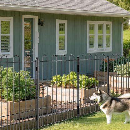 5 Panels Dog Fence Outdoor for Yard, 39.5in (H) x 11.5ft (L) Dog Fence for Garden