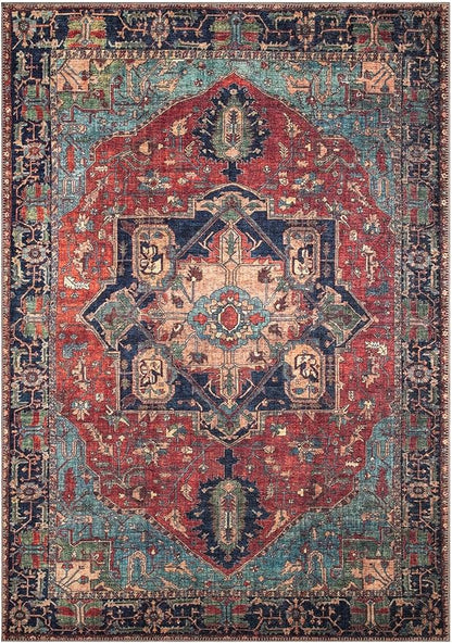 Keen Home Design 3x5 Rug - Machine Washable Entry Rug with Non-Slip Backing, Ideal for Enteryway, Kitchen, Bathroom, Laundry Room - Vintage, Easy Clean, Durable, Low Pile Rug - (3' x 5')