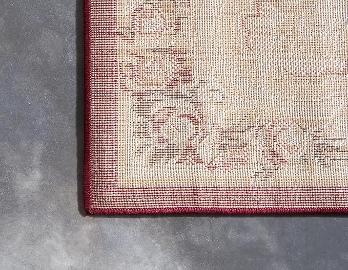 Rugs.com Chateau Collection Rug - 13 Ft Runner Red Medium Pile Rug