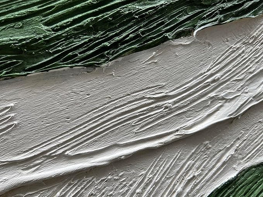 Art Hand-Painted Green Texture Oil Painting Modern Abstract Canvas Art Home Wall Decoration 24x48 inches