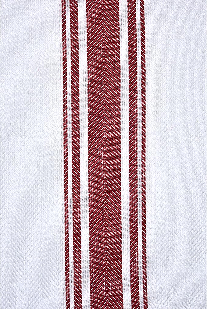 100% Cotton Kitchen Towels – Highly Absorbent and Quick-Dry Dish Towels with Hanging Loop – Large 18x28 Inches – Red (Pack of 8) | Soft, Durable and Lint-Free for Kitchen and Home Use