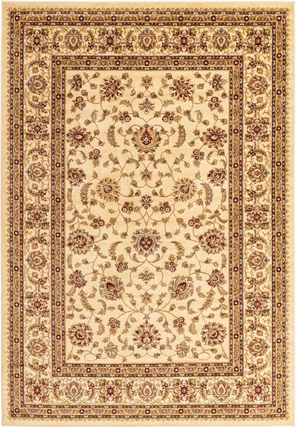 Rugs.com Aditi Collection Rug – 7' x 10' Cream Low Rug Perfect for Living Rooms, Large Dining Rooms, Open Floorplans