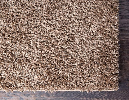 Unique Loom Solid Shag Collection Area Rug (8' x 10' Rectangle, Sandy Brown)