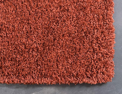 Unique Loom Solid Shag Collection Area Rug (2' 2" x 3' 1" Rectangle, Terracotta)
