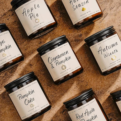 Fall Candle - Harvest Season Scented Candle, Fall Soy Candles for Home Decor, 7 oz Natural Soy Wax – Long-Lasting Autumn Candles, Aromatherapy Gift for Women & Thanksgiving, 7oz