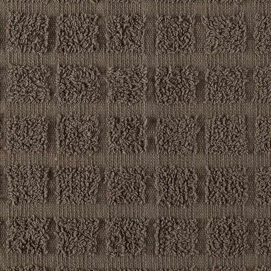 DII Basic Terry Collection Solid Windowpane Dishcloth Set, 12x12, Brown, 6 Piece