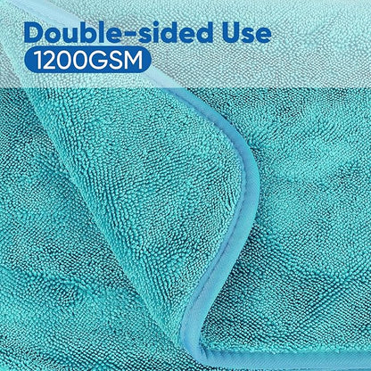 HOMEXCEL Car Drying Towel (36"x 24"), 1200GSM Ultra Absorbent Car Cleaning Cloth, Streak-Free Microfiber Drying Towel, Great for Cars, Trucks, SUVs, RVs, Motorcycles