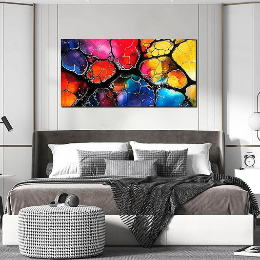 Abstract Canvas Wall Art for Living Room Bedroom Home Office Modern Colorful Abstract Picture Large Canvas Prints Size 24x48