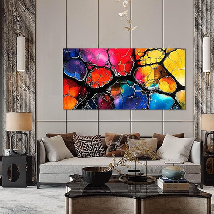 Abstract Canvas Wall Art for Living Room Bedroom Home Office Modern Colorful Abstract Picture Large Canvas Prints Size 29x58