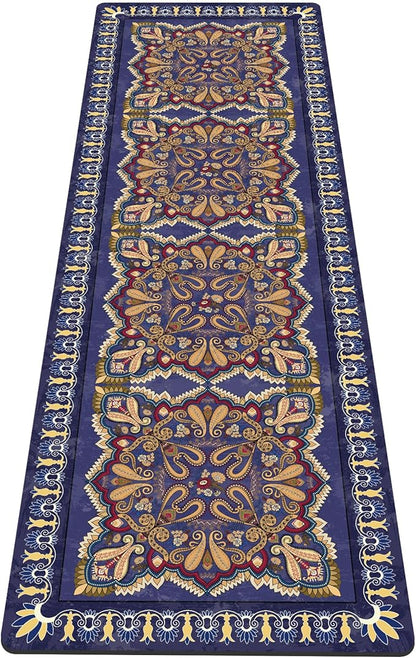 nuveti Yoga Mat Print Extra Thick TPE Non Slip Fitness Exercise Mat with Carrying Bag,72"x24" Extra Thick 6MM Exercise & Workout Mat for Yoga, Pilates Fitness and Floor Exercises