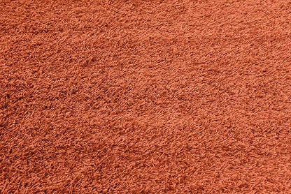 Unique Loom Solid Shag Collection Area Rug (8' Square, Terracotta)