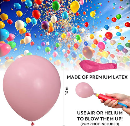 Light Pink Balloons 50 Pack, 12 Inch Light Pink Latex Balloons For Birthdays, Weddings, Baby Showers, Holidays