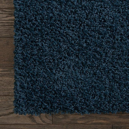 Unique Loom Solid Shag Collection Area Rug (5' 1" x 8' Rectangle, Sapphire Blue/ Navy Blue)