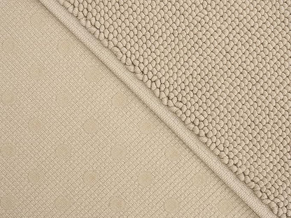 Cotton Paradise 100% Cotton Non Slip Bath Mats for Bathroom, 20x34 inch Soft Absorbent Quick Dry Machine Washable Floor Bath Mat, Beige Bath Rug