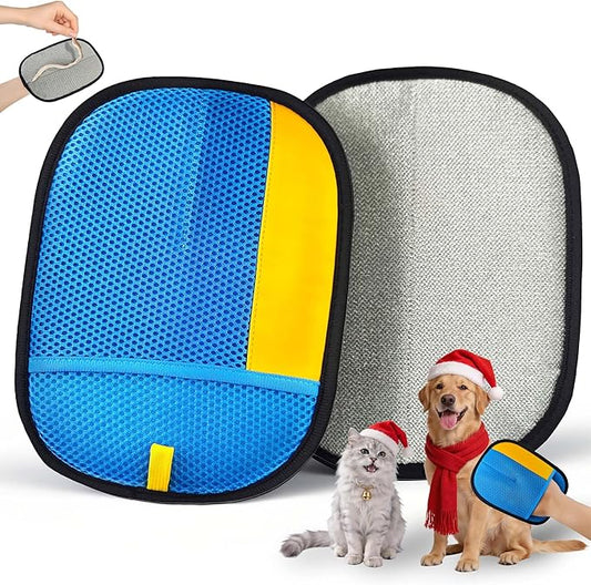 Thickened Ectrostatic Pet Hair Removal Glove, Magic Brush Pet Hair Remover Tool for Cat & Dog, Upgraded Reusable Pet Hair Gloves for Couch, Clothing, Carpet & Car Seat, Cat Grooming Gloves