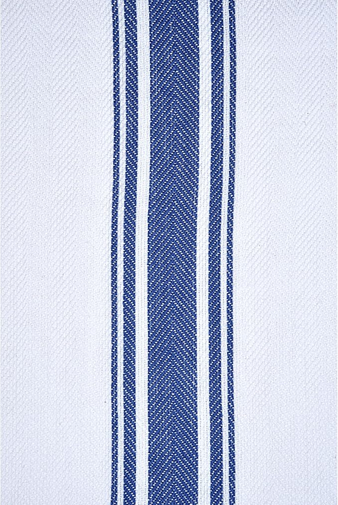 100% Cotton Kitchen Towels – Extra Large 18x28 Inches Dish Towels with Hanging Loop – Super Absorbent and Quick-Dry Weave – Lint-Free and Durable – Blue (Pack of 8)