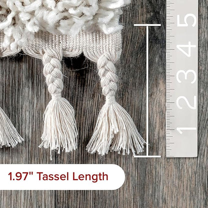 nuLOOM Neva Modern Tasseled Shag Area Rug, 9x12, Ivory