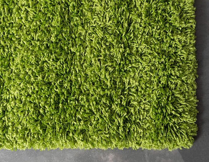 Unique Loom Solid Shag Collection Area Rug (8' x 11' Rectangle, Grass Green)