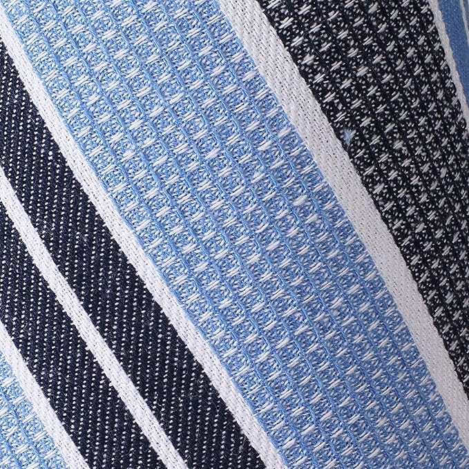 Goroly Home Kitchen Towels 18x28 Inch, Set of 6, Honey Comb Design, Super Absorbent, Quick Dry, Soft, 100% Cotton Dish Towels for Wiping Hands, Drying Dishes, Cleaning Dishcloths Set - Sky Blue Navy