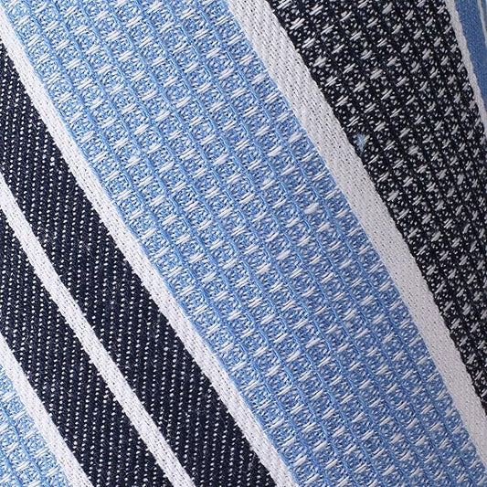 Goroly Home Kitchen Towels 18x28 Inch, Set of 6, Honey Comb Design, Super Absorbent, Quick Dry, Soft, 100% Cotton Dish Towels for Wiping Hands, Drying Dishes, Cleaning Dishcloths Set - Sky Blue Navy