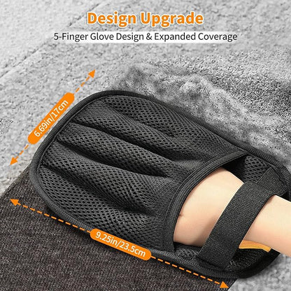 Pet Hair Removal Glove,Magic Brush Pet Hair,Five-Finger Electrostatic pet Hair Remover Glove,Laundry/Couch/Carpet/Car Seat for 2025 New Reusable Magic Brush Cat & Dog Remover Tool(2 Pcs)