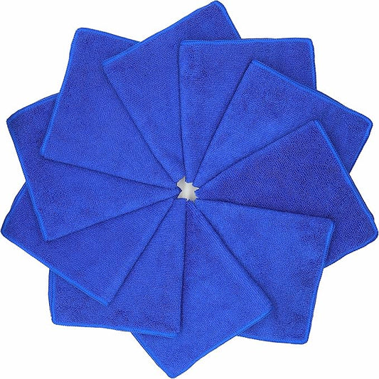 Microfiber Dish Cloths Fast Drying Kitchen Cleaning Cloth Dish Rags Dust Cloths Ultra Absorbent Lint Free Washcloths 12inch x 12inch 10 Pack Dark Blue