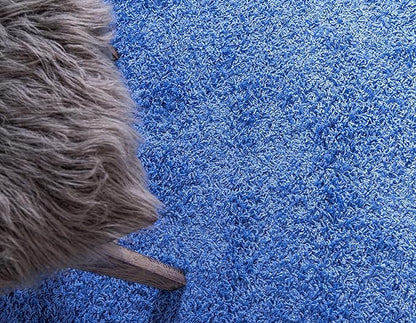 Unique Loom Solid Shag Collection Area Rug (2' 2" x 6' 7" Runner, Periwinkle Blue)