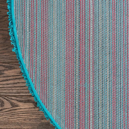 Unique Loom Solid Shag Collection Area Rug (8' x 10' Oval, Turquoise)