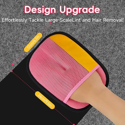 Thickened Ectrostatic Pet Hair Removal Glove, Magic Brush Pet Hair Remover Tool for Cat & Dog, Upgraded Reusable Pet Hair Gloves for Couch, Clothing, Carpet & Car Seat, Cat Grooming Gloves