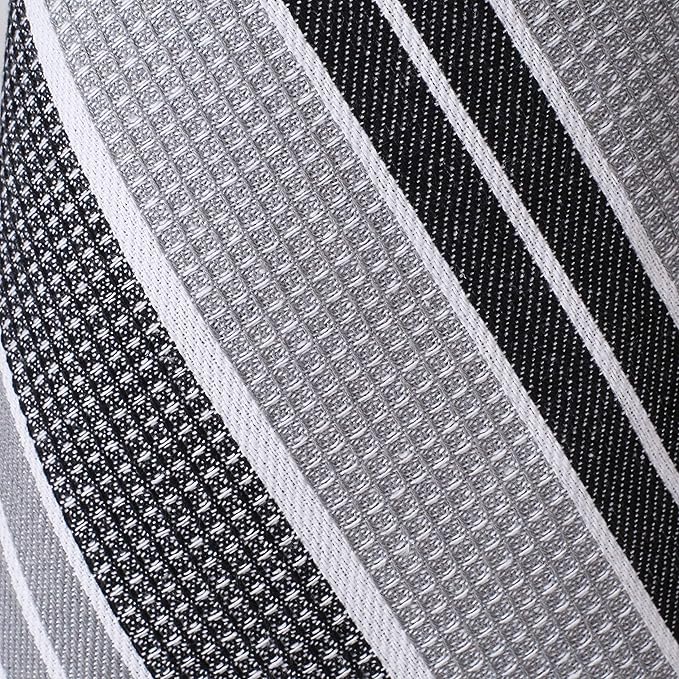 Goroly Home Kitchen Towels 18x28 Inch, Set of 6, Honey Comb Design, Super Absorbent, Quick Dry, Soft, 100% Cotton Dish Towels for Wiping Hands, Drying Dishes, Cleaning Dishcloths Set - Black Grey