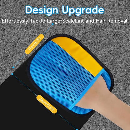 Thickened Ectrostatic Pet Hair Removal Glove, Magic Brush Pet Hair Remover Tool for Cat & Dog, Upgraded Reusable Pet Hair Gloves for Couch, Clothing, Carpet & Car Seat, Cat Grooming Gloves