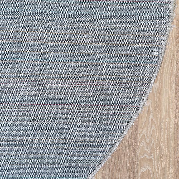 Unique Loom Solid Shag Collection Area Rug (7' 1" Round, Cloud Gray)