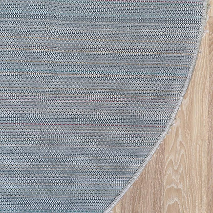 Unique Loom Solid Shag Collection Area Rug (4' 1" Round, Cloud Gray)