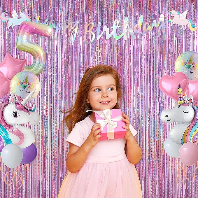Melsan 3 Pack 3.2 x 8.2 ft Sparkling Pinkish Purple Tinsel Fringe Curtain Backdrop Party Decorations Glitter Decor for Birthdays, Bachelorette, Weddings, Photo Booth
