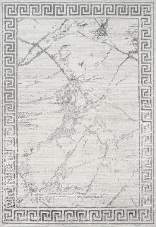 GLORY RUGS Area Rugs Marble 5x7 Cream Gray Carpet Modern Abstract Rug Living Room Dining Bedroom Rug