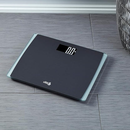 EatSmart Precision Digital Bathroom Scale for Body Weight – Extra-Wide Platform, High-Visibility Display, Ultra-Durable Design for Home, Pets, Luggage & More, 550 LB High Capacity, Black