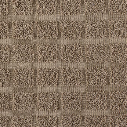 DII Basic Terry Collection Solid Windowpane Dishcloth Set, 12x12, Stone, 6 Piece