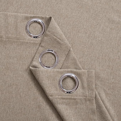 BGment Taupe Linen Curtains 78 Inch Length for Living Room, Non See Through Burlap Country Rustic Window Drapes Textured Light Filtering for Bedroom Privacy, 2 Panels Set, Each 52 Inch Wide