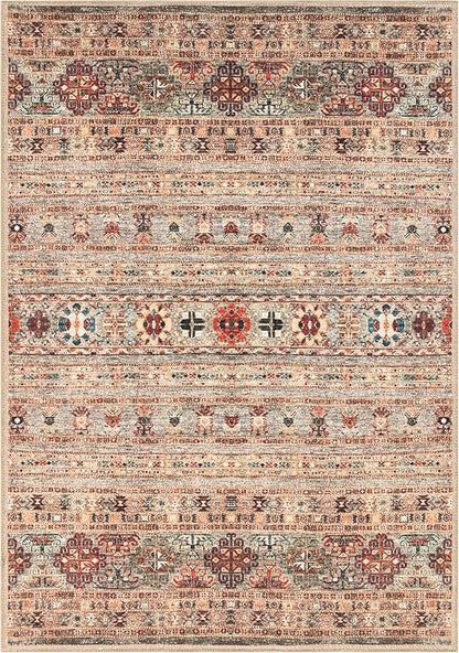 Keen Home Design 6x9 Rug - Machine Washable Area Rug with Non-Slip Backing, Ideal for Living Room, Dining Room, Bedroom - Vintage, Easy Clean, Durable, Low Pile Rug - (6' x 9')