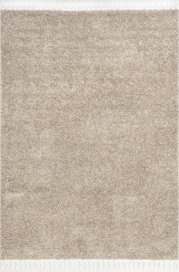 nuLOOM Neva Modern Tasseled Shag Area Rug, 11x15, Beige